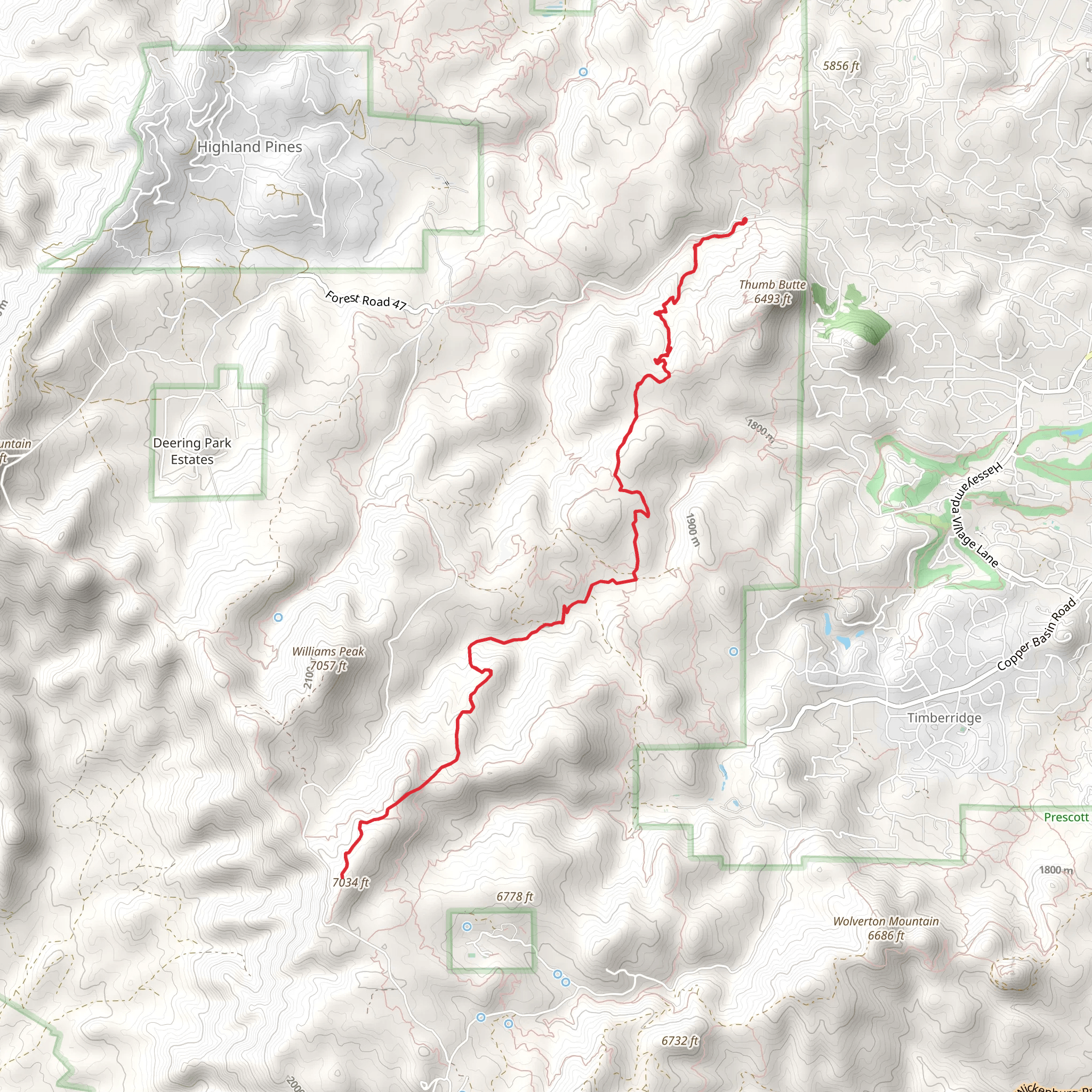 Sierra Prieta Overlook mobile static map