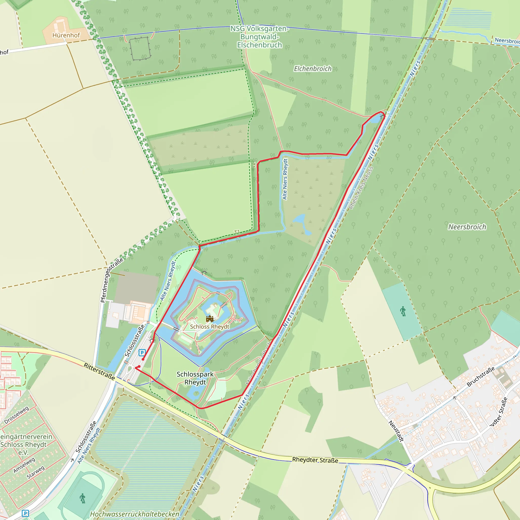 Schloss Rheydt Loop via Residenzweg mobile static map