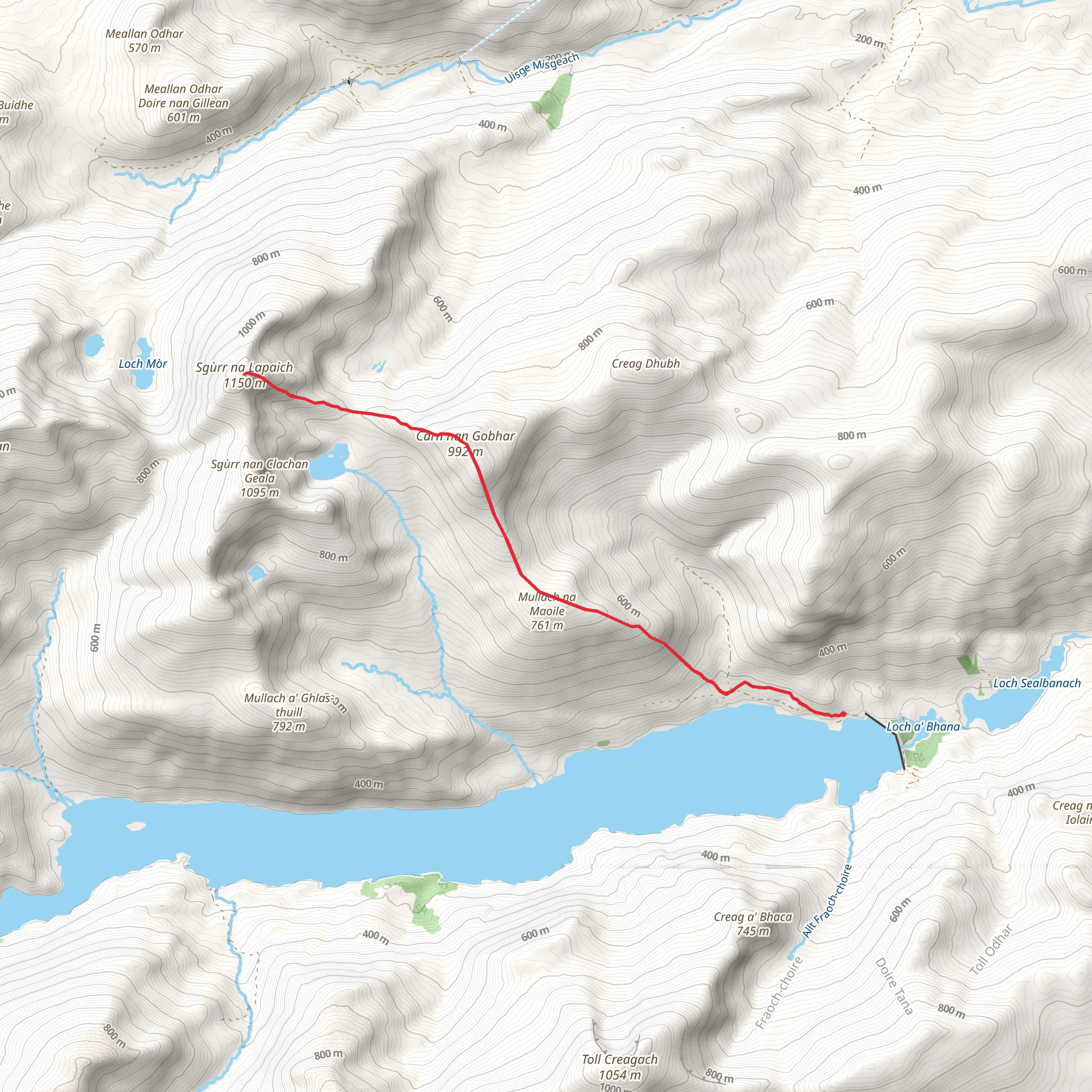 Sgùrr na Lapaich mobile static map