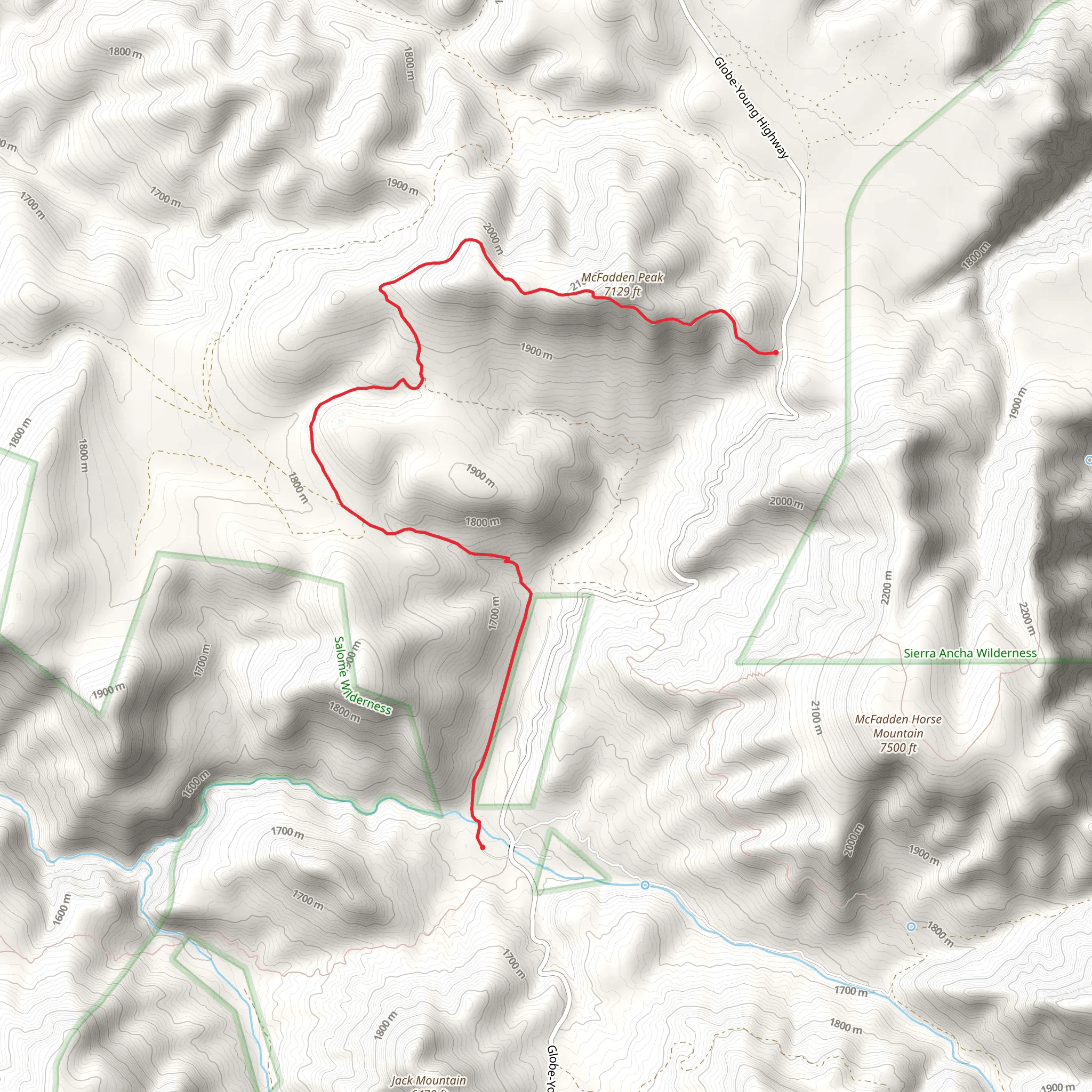 Mcfadden Park Trail mobile static map