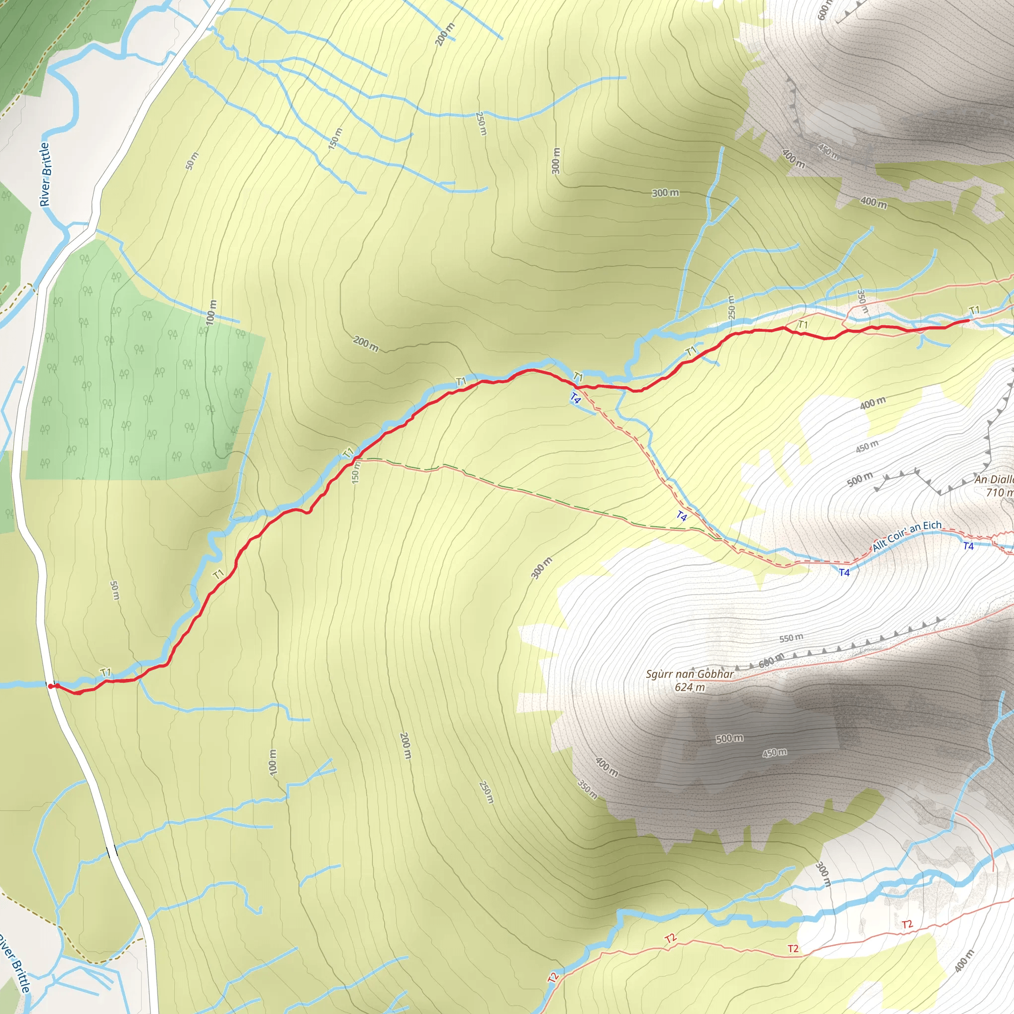 Coire a'Ghreadaidh - Glenbrittle mobile static map