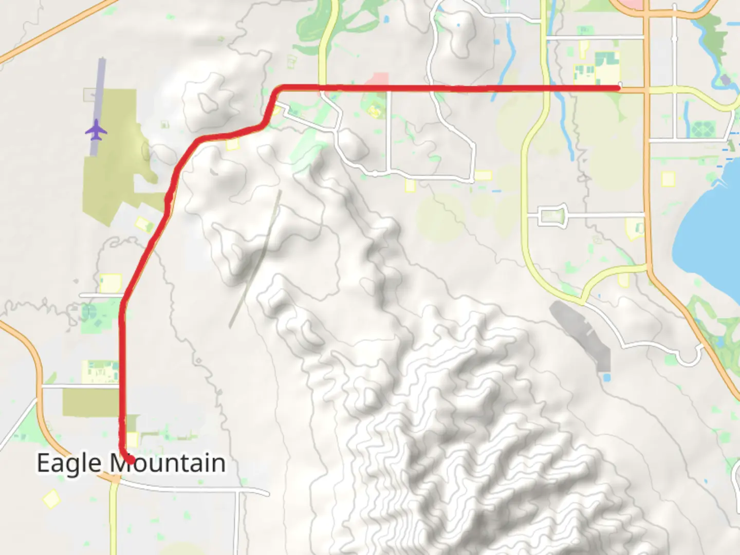 An image depicting the trail NorthPony Express Parkway and its surrounding area.