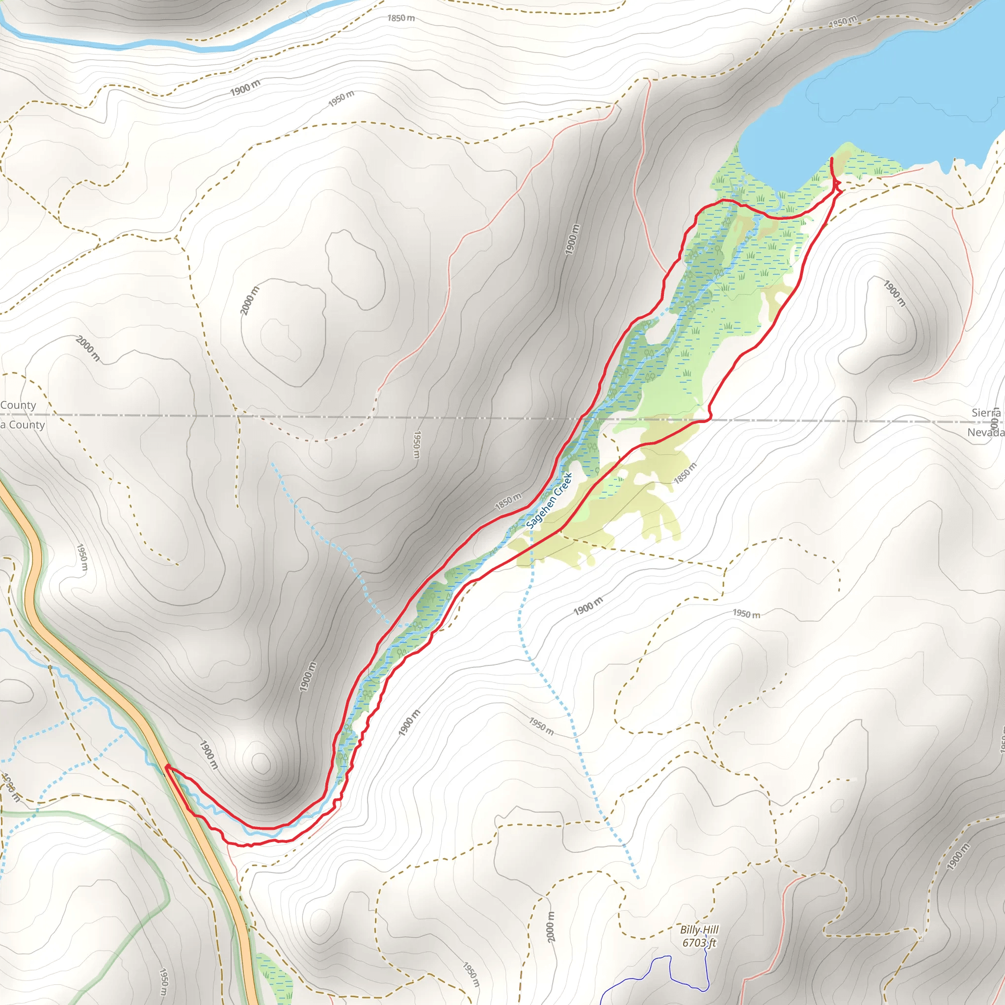 Sagehen Creek Loop mobile static map