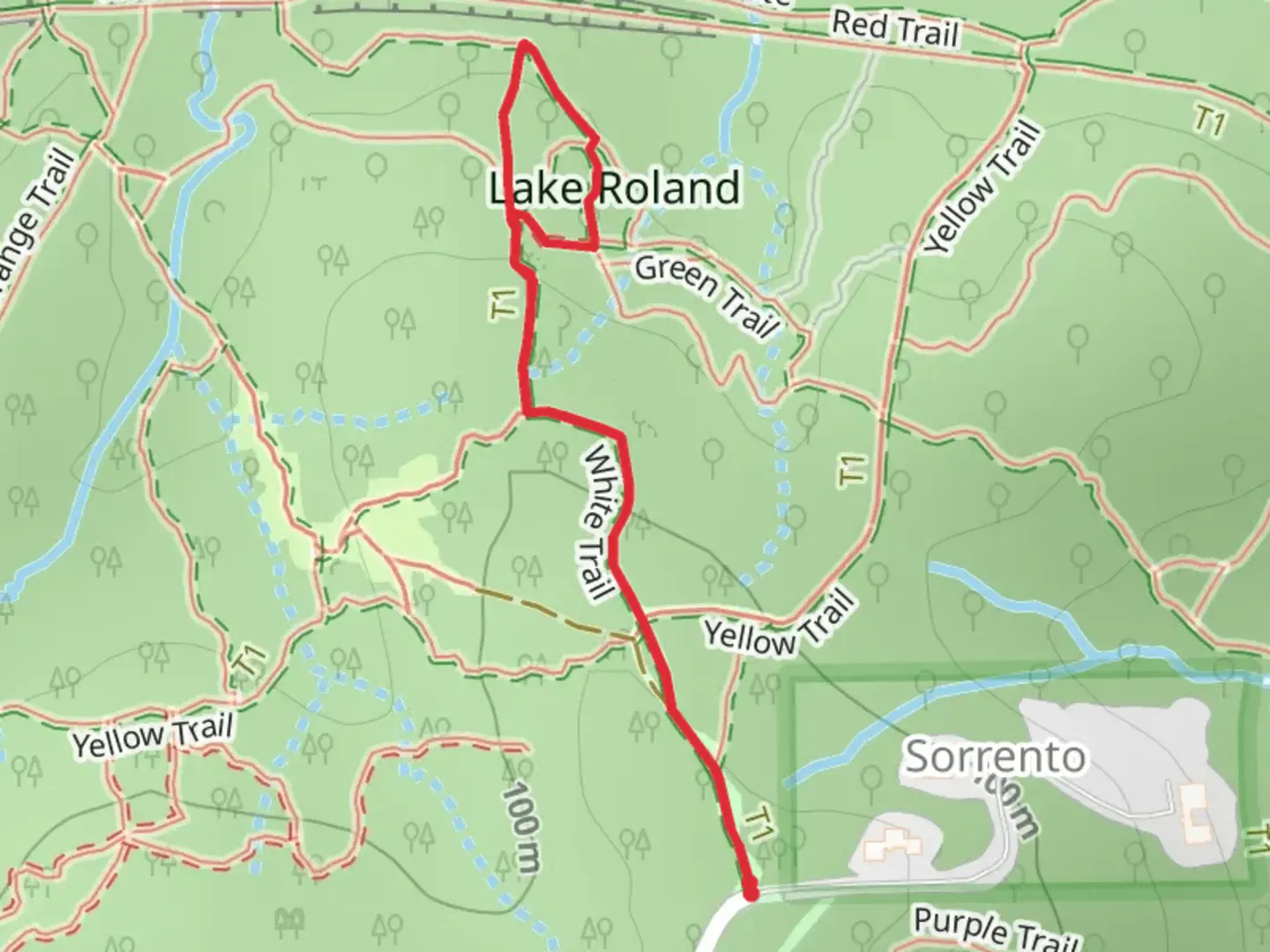 An image depicting the trail White Loop Trail and its surrounding area.
