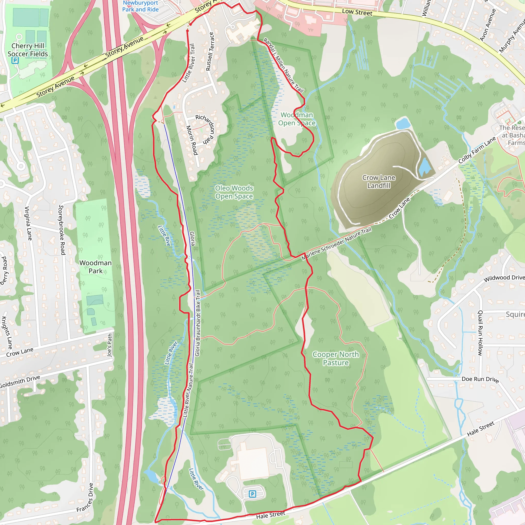 Little River Nature Trail and Randal J Millen Nature Trail Loop mobile static map