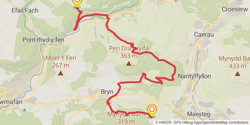 St Illtyd's Walk stage 6 Map
