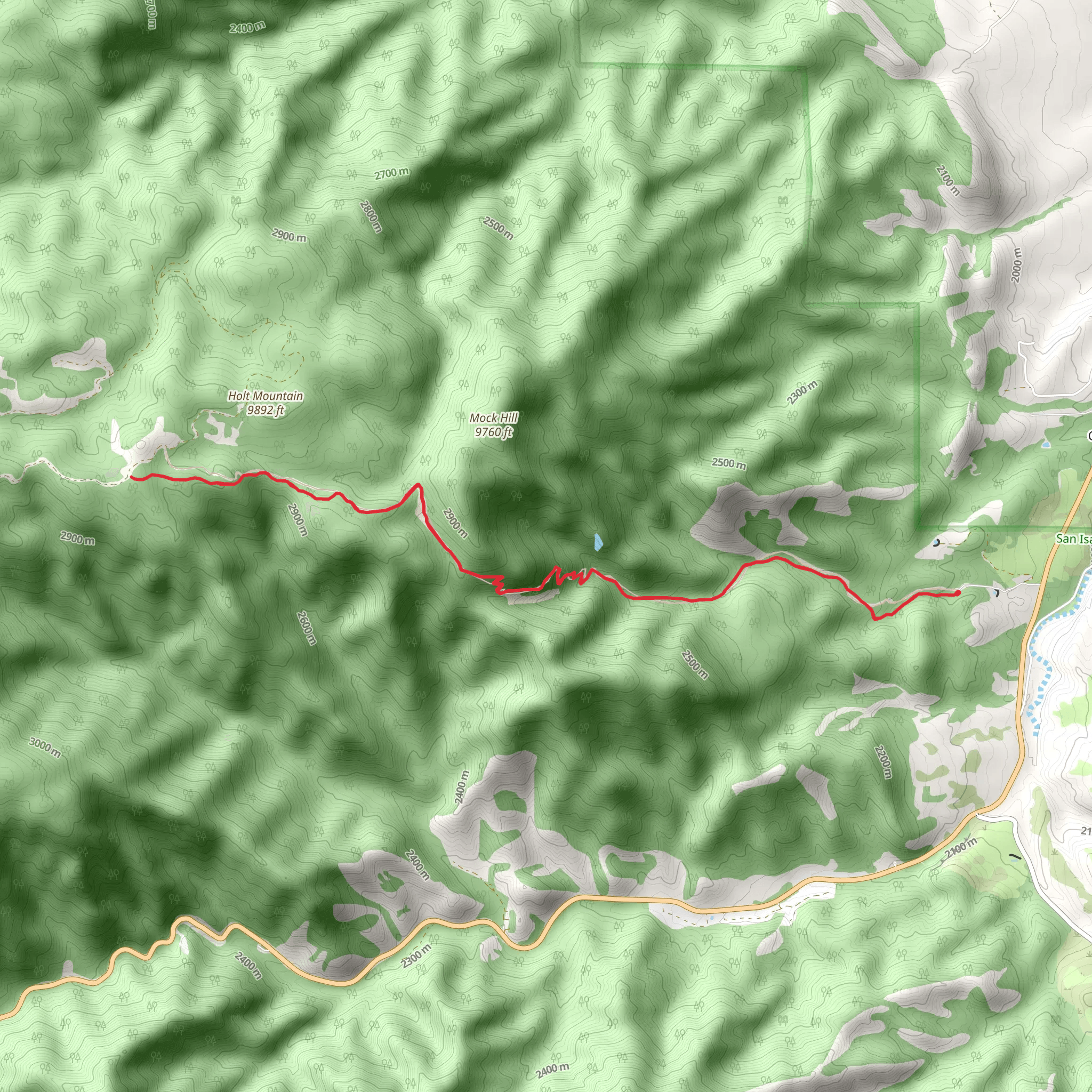 Lewis Creek Trail mobile static map