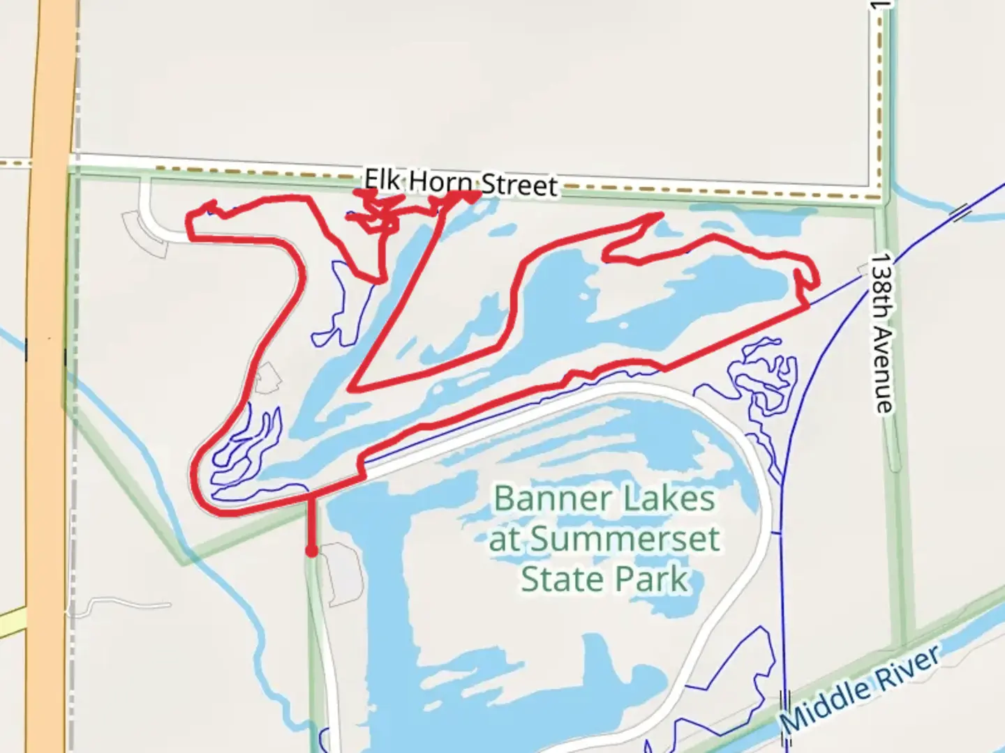 An image depicting the trail Coal Miner's Daughter and New Ed Beach Loop and its surrounding area.