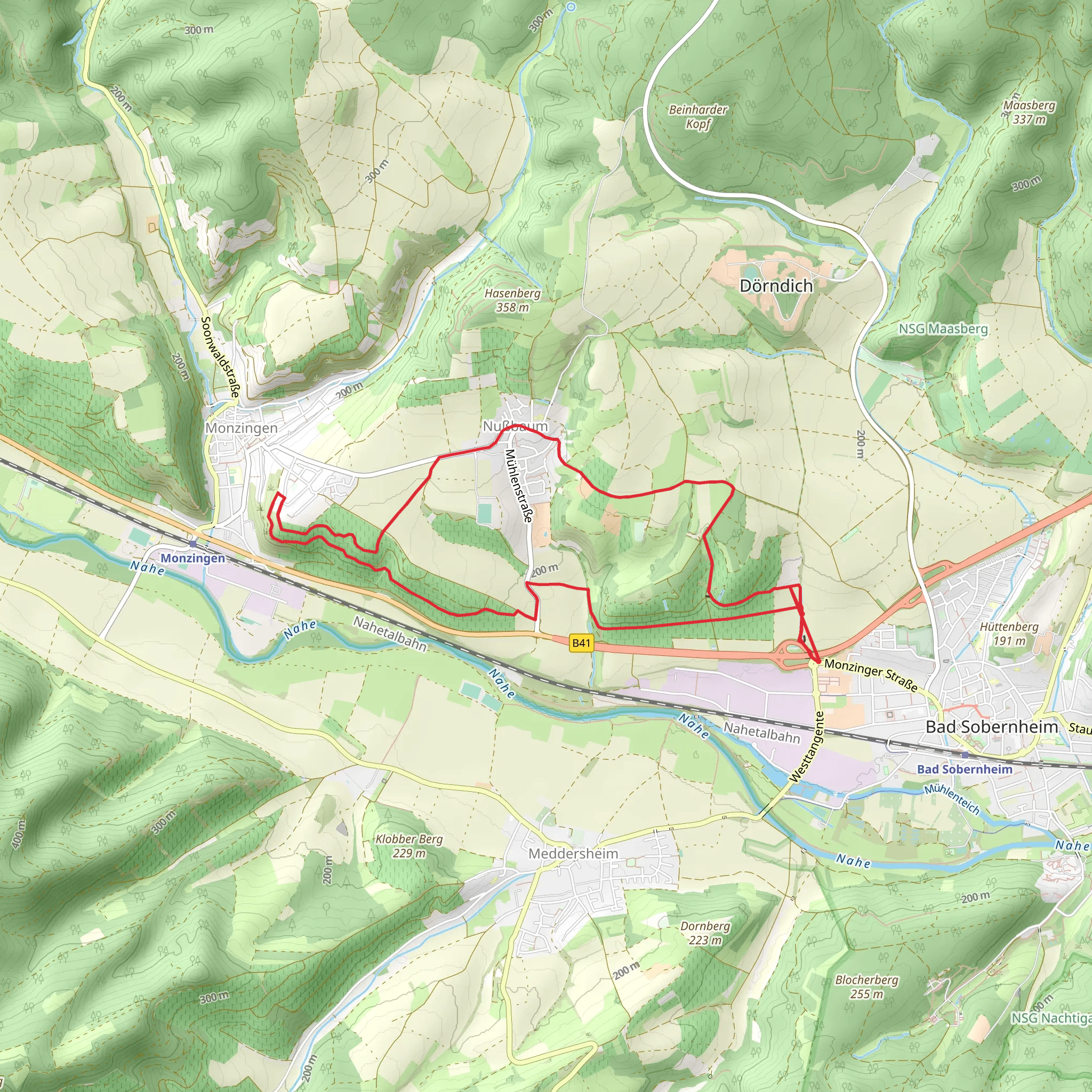Bad Sobernheim Loop mobile static map