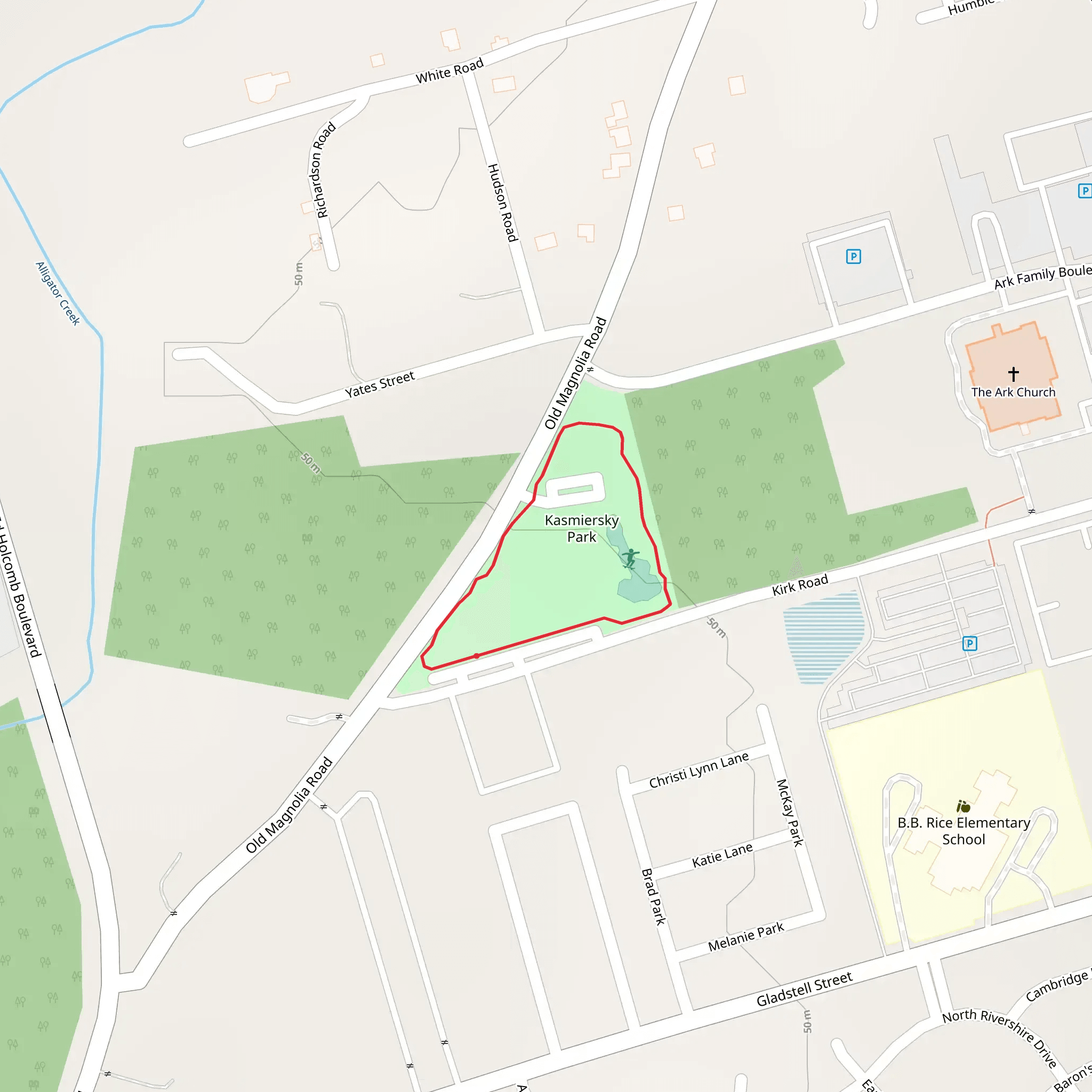 Kasmiersky Park Loop mobile static map