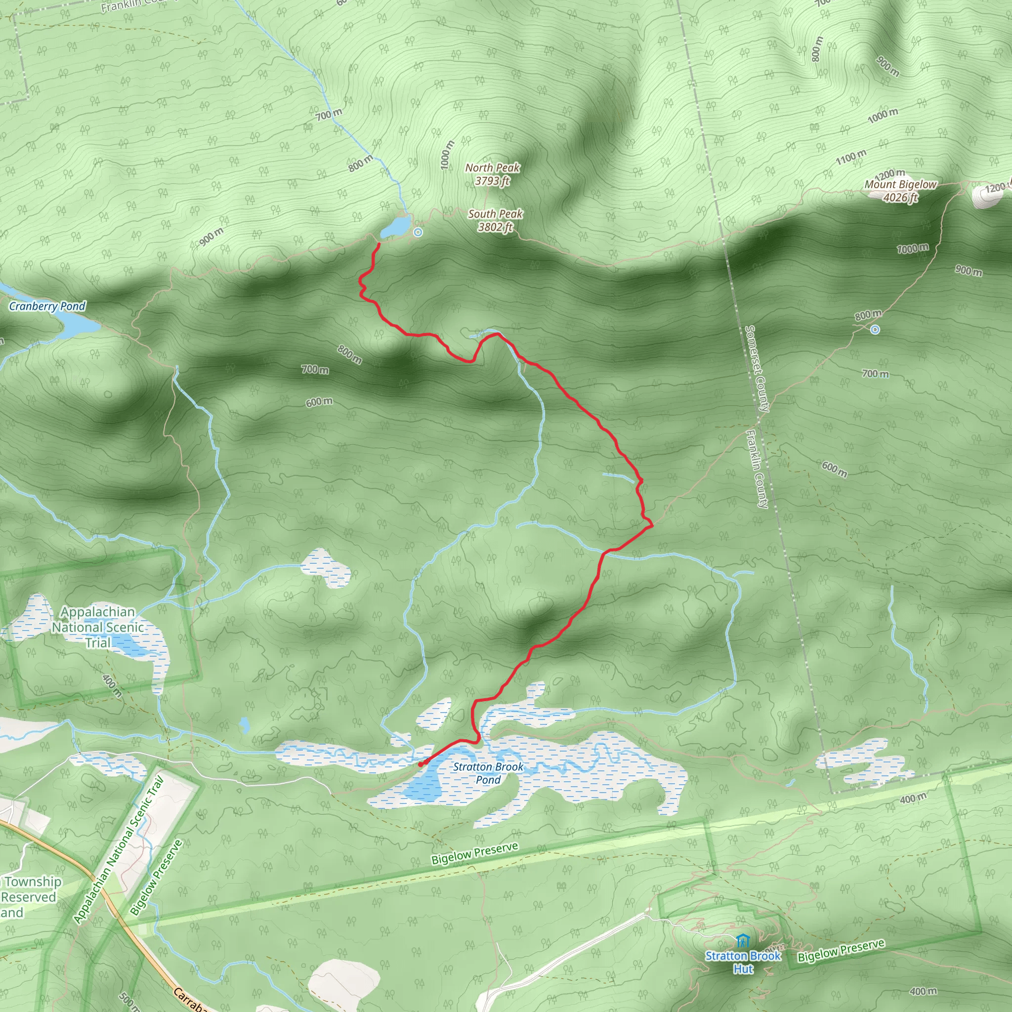 Stratton Brook Pond - Horns Pond Trail mobile static map