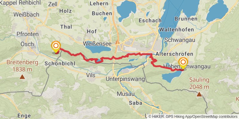 Wasserläufer - Route stage 13 Map