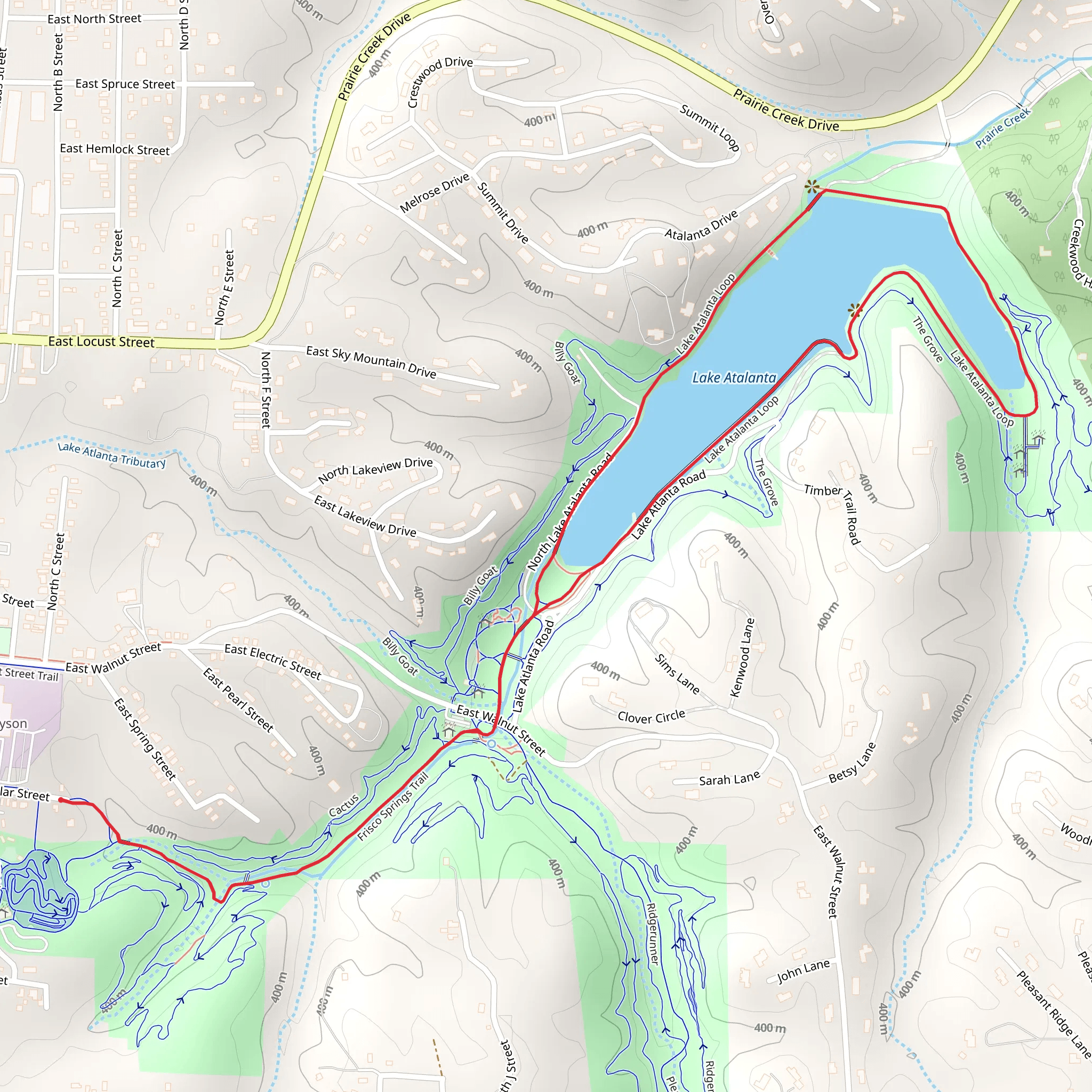 Lake Atalanta Loop mobile static map