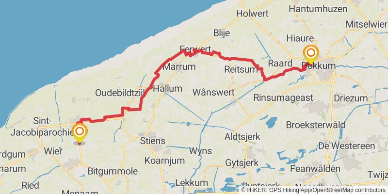 Elfstedenpad stage 10 Map