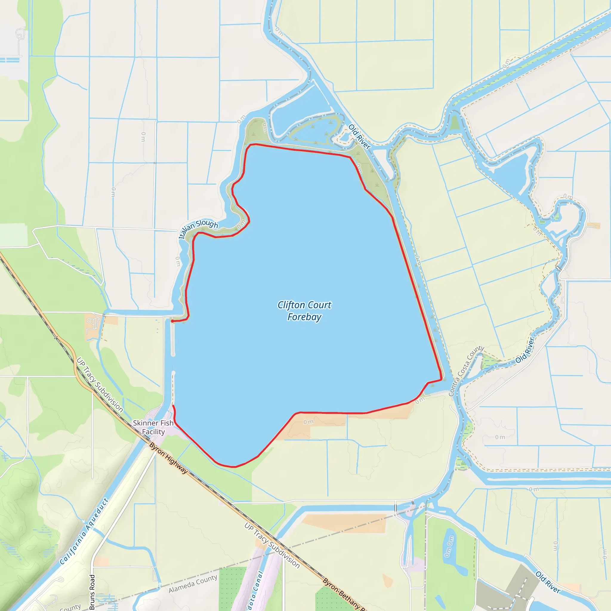 Clifton Court Forebay mobile static map