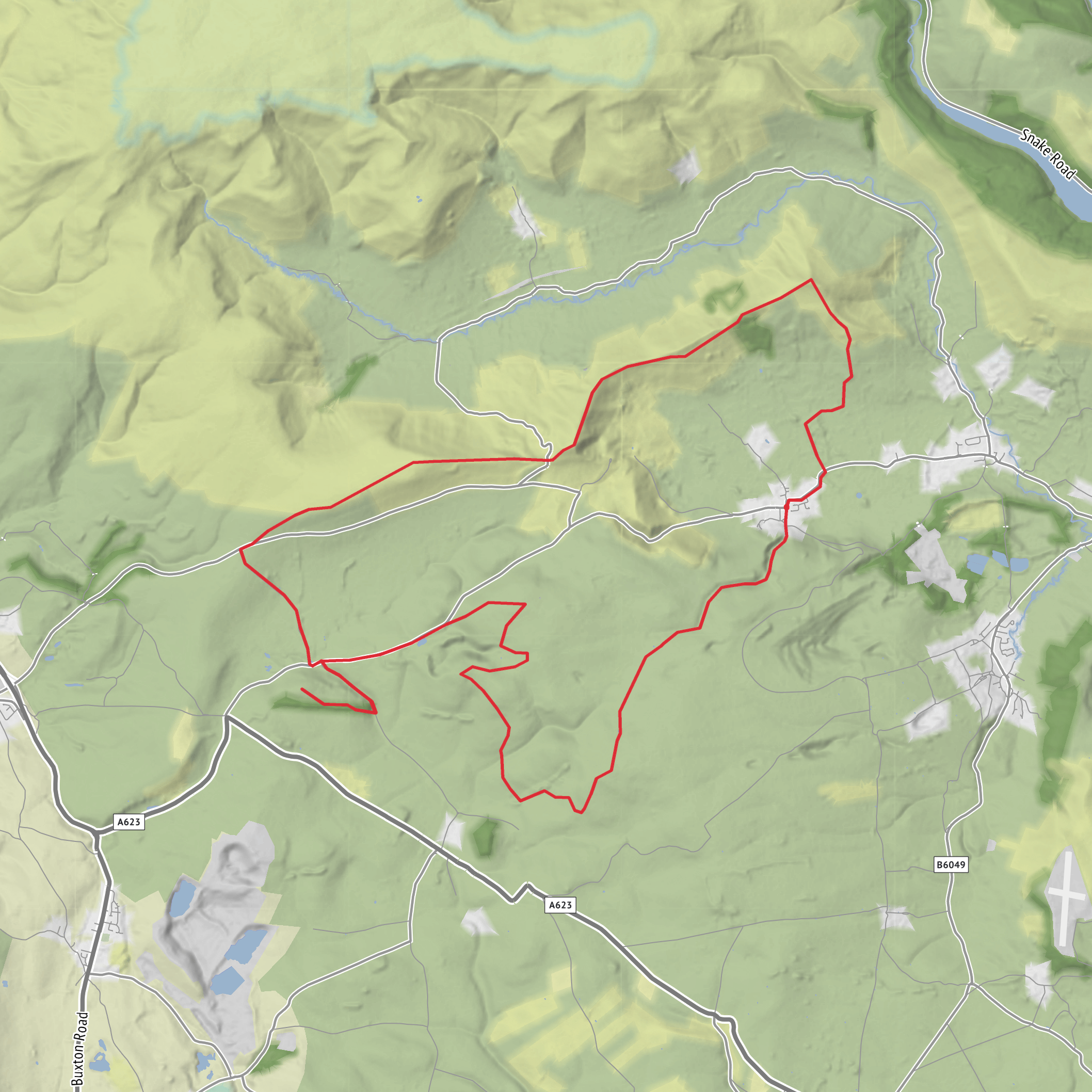 Hike from Castleton via Gautries Hill mobile static map