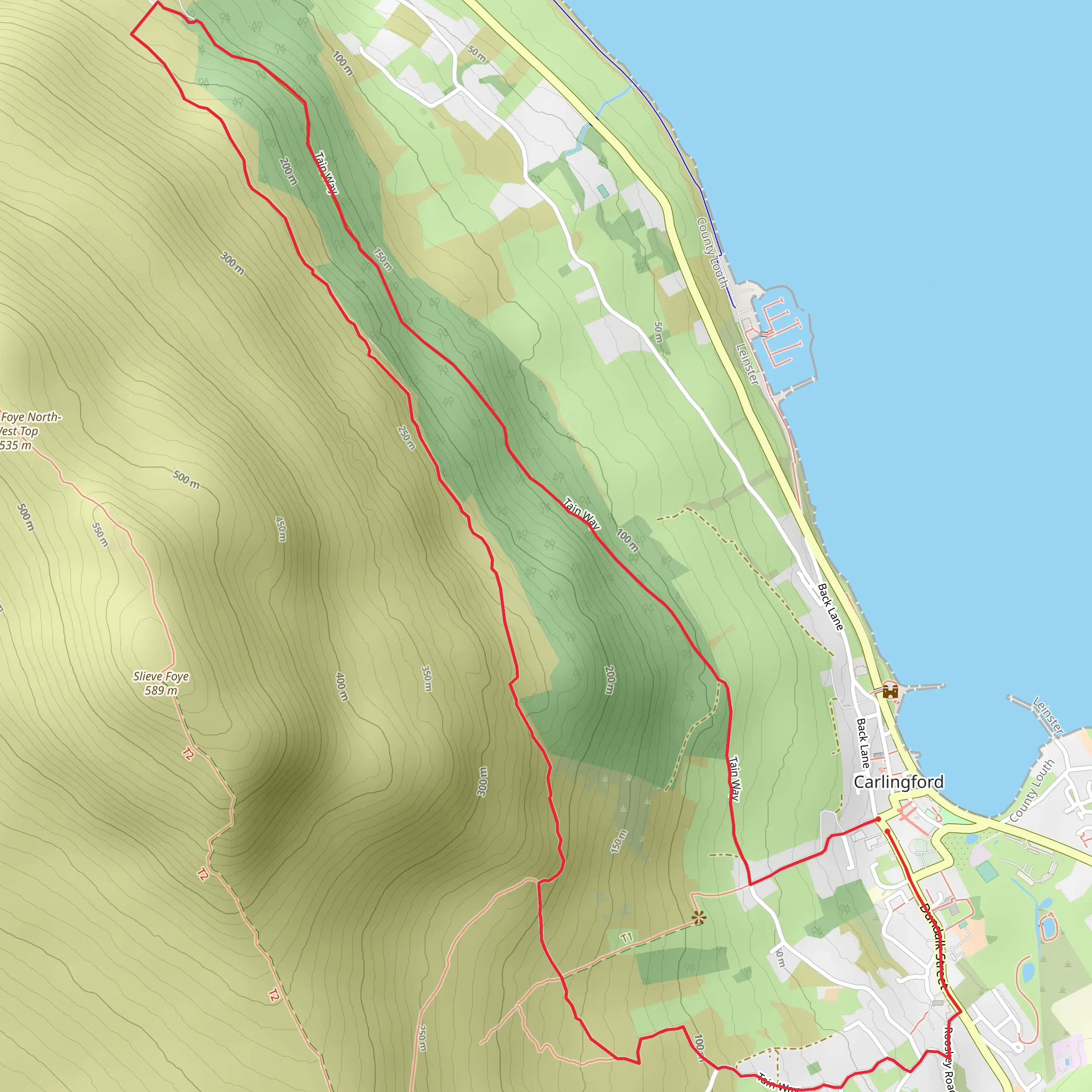 Slieve Foye Loop mobile static map