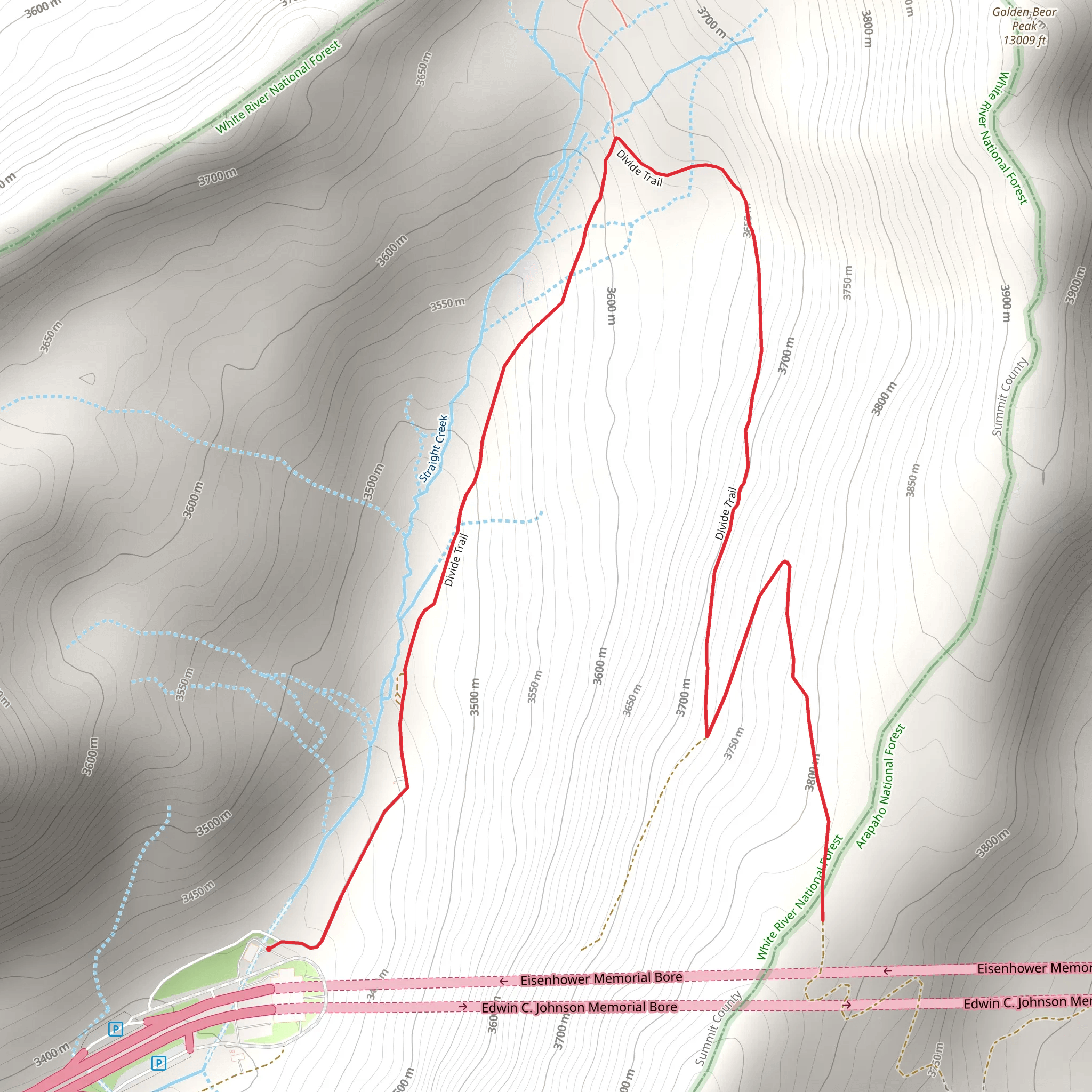 Eisenhower Memorial Bore Trail - North mobile static map