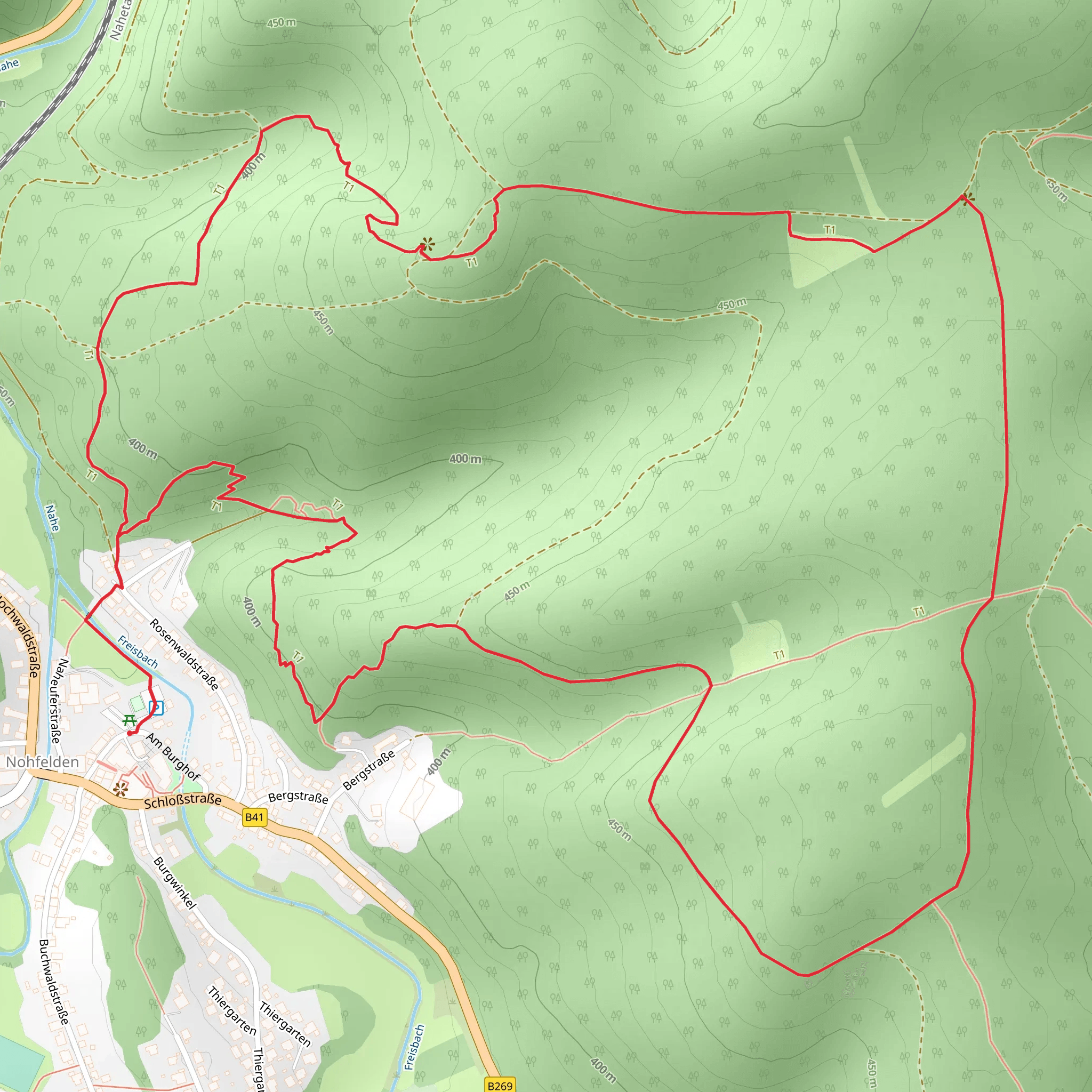 Nationalpark Infozentrum and Igelswald Loop via Bärenpfad mobile static map