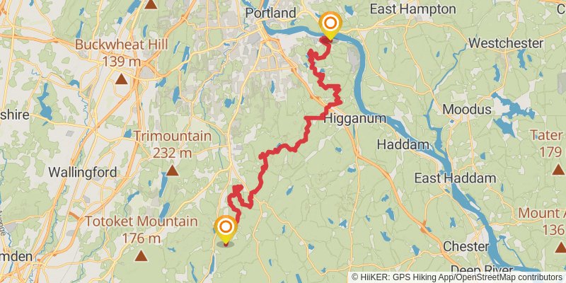 New England Trail spur 1 Map