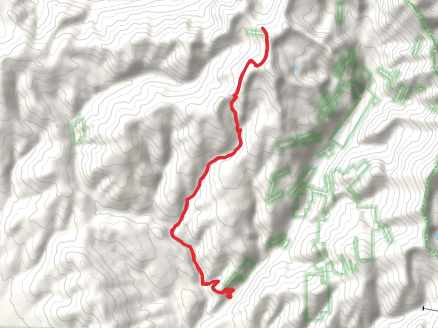 An image depicting the trail Horseshoe Creek Trail via Canyon Creek Trail and its surrounding area.