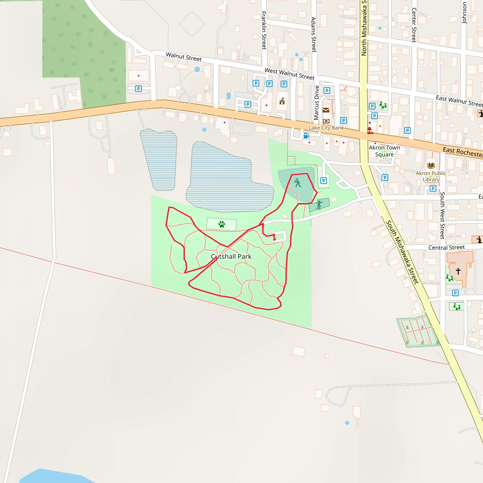 Cutshall Park Long Loop mobile static map