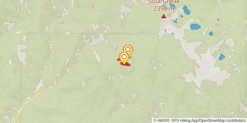 Worden Lake via Ravine Creek and Stuart Peak Trail stage 2 Map