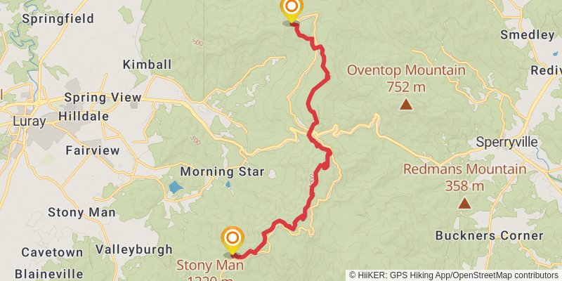 Appalachian Trail stage 97 Map