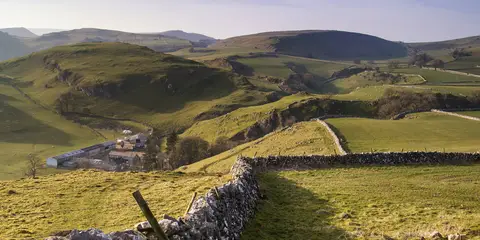An image depicting the trail The Dragon's Back - Chrome Hill from Hollinsclough and its surrounding area.