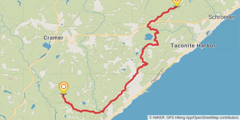 Superior Hiking Trail stage 13 Map