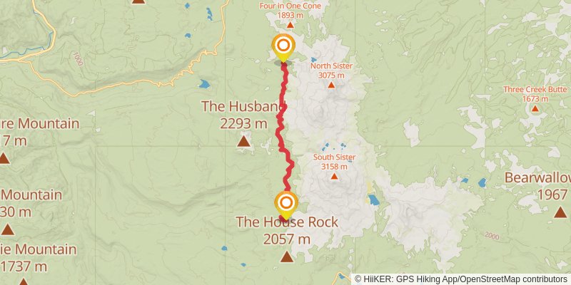 Pacific Crest Trail - Mount Hood To Mount Mcgloughlin stage 14 Map