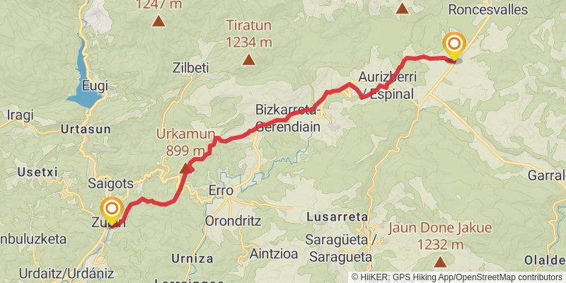 Camino de Santiago Francés stage 3 Map