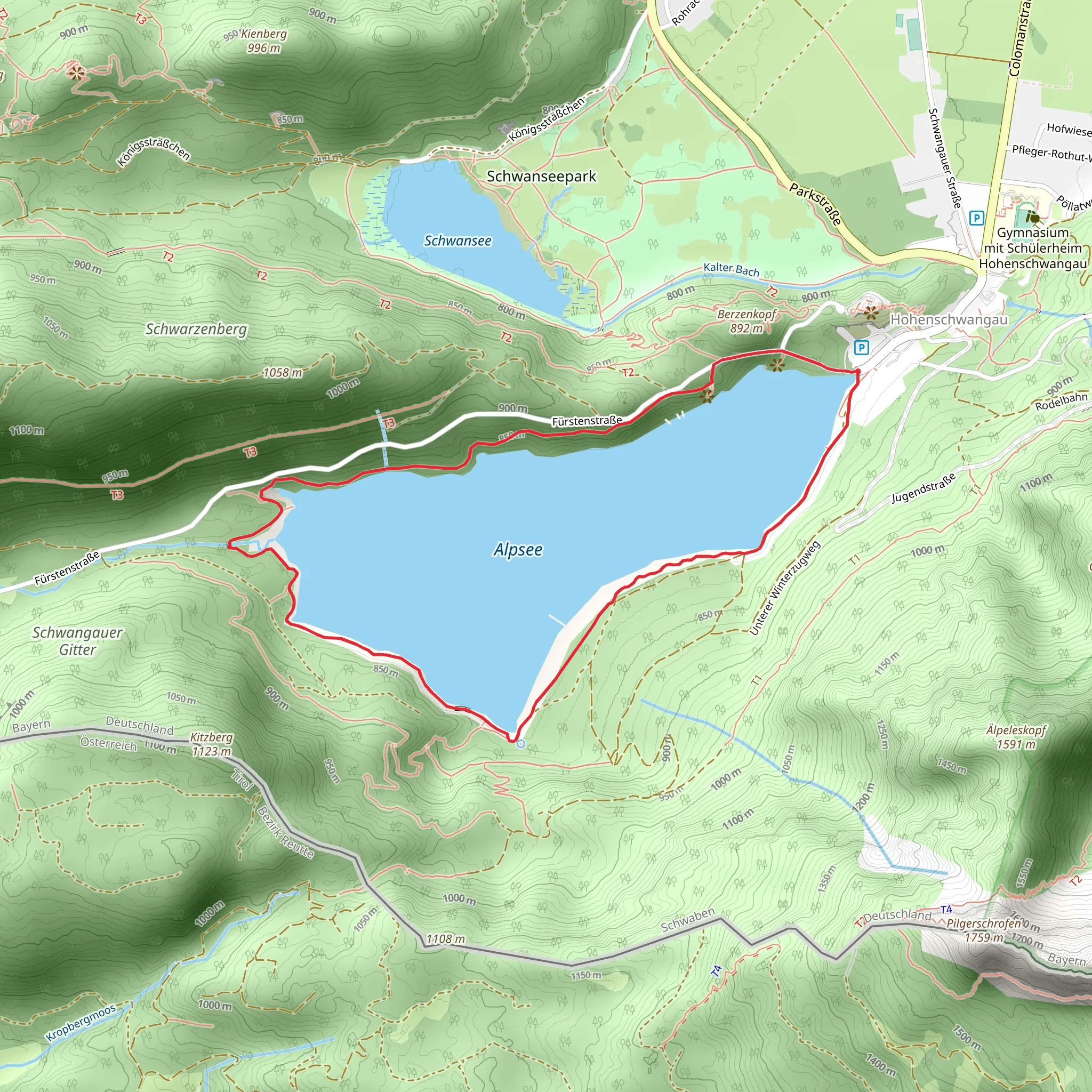 Alpsee Loop mobile static map