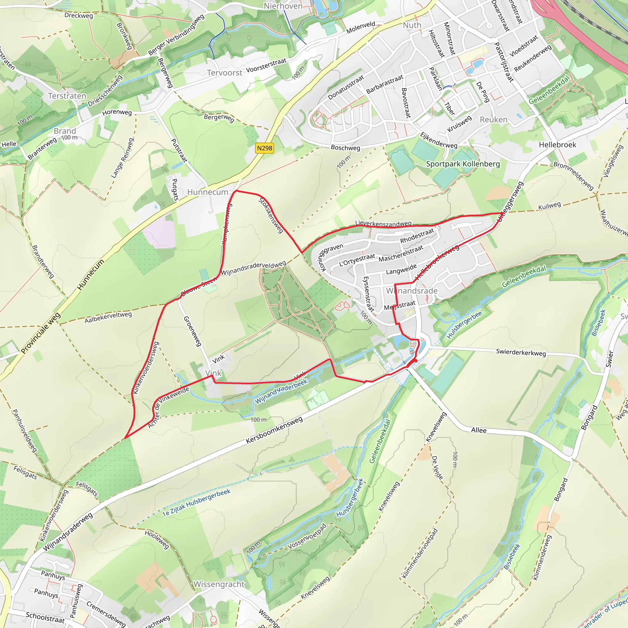 Hunnecum and Wijnandsrade Loop mobile static map