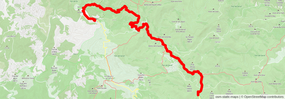 Olivella Trail PR C 37 stage 2 Map