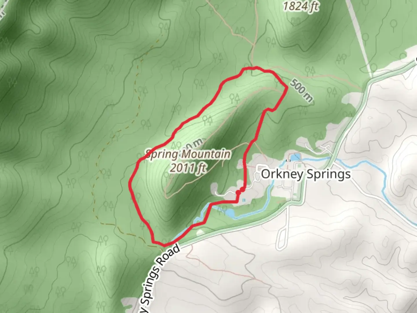 An image depicting the trail North Link Trail and Bradford Trail Loop and its surrounding area.