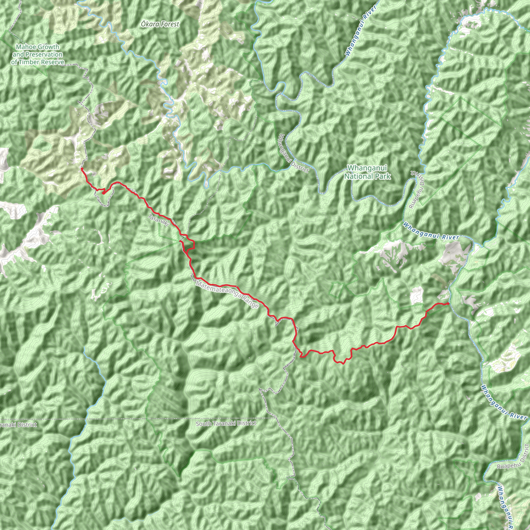 Matemateaonga Track mobile static map