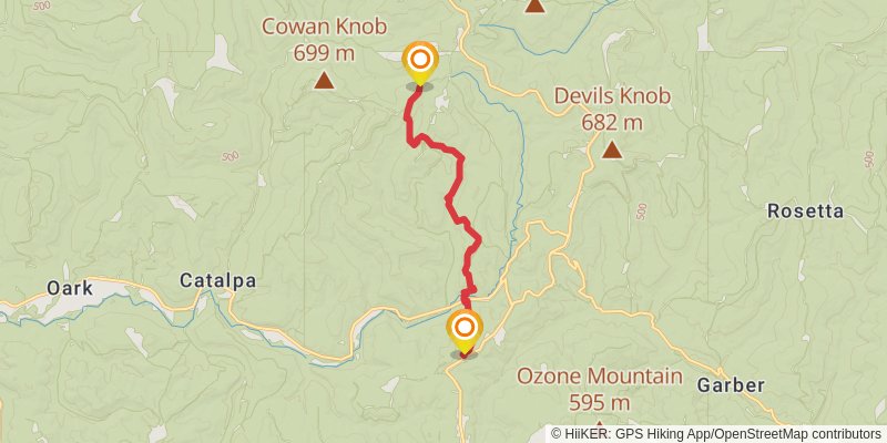 Ozark Highlands Trail stage 8 Map