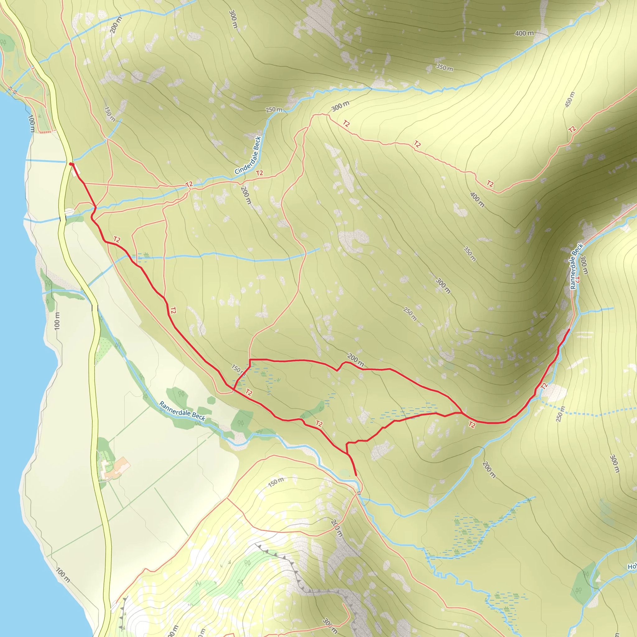 Rannerdale Beck Streamside Walk mobile static map