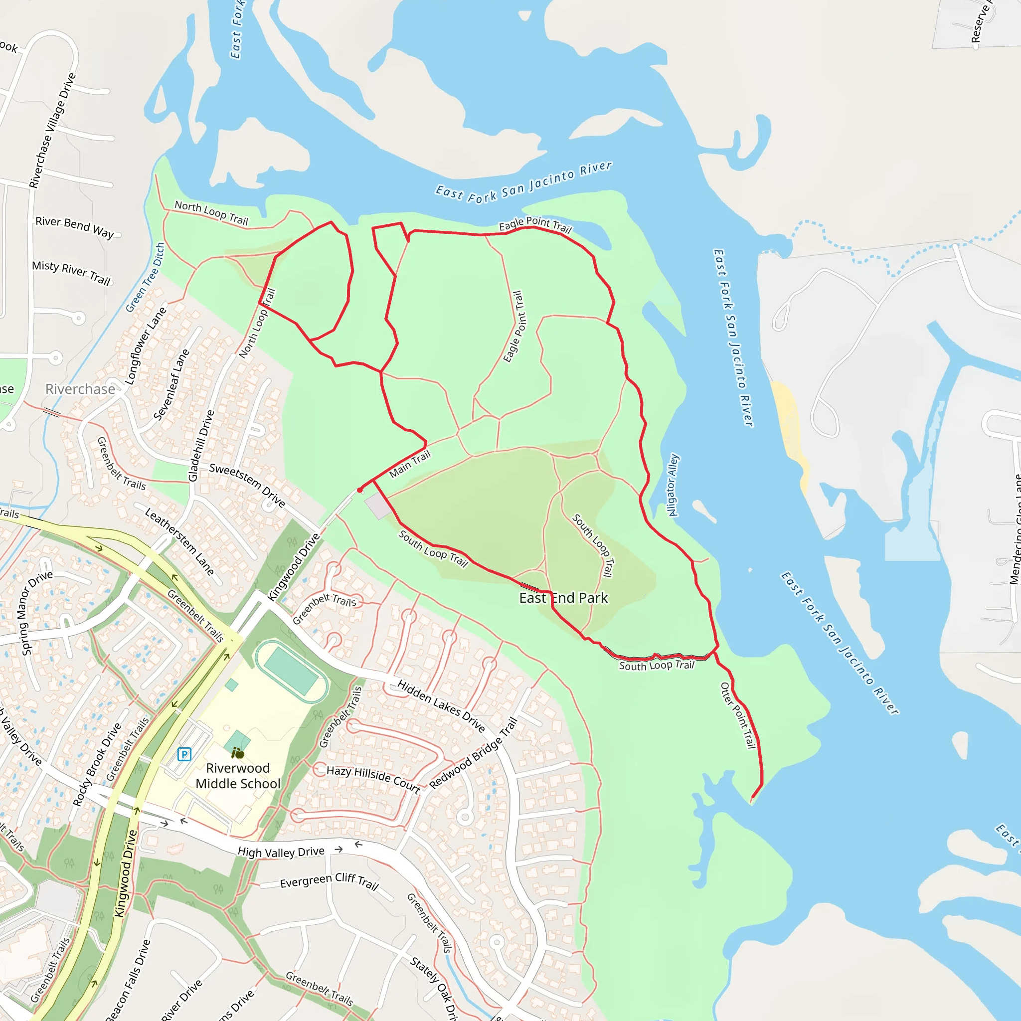 East End Park Loop mobile static map