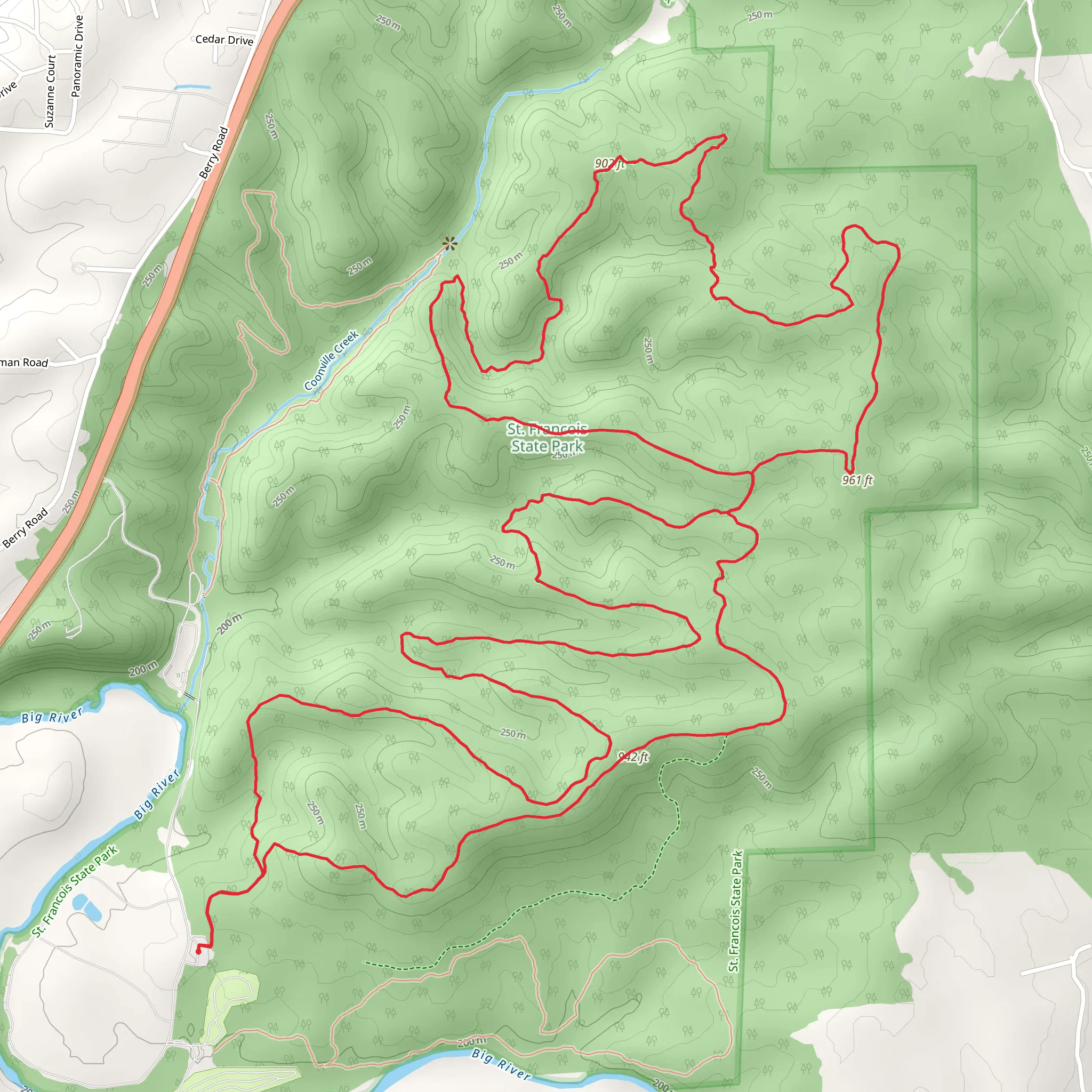 Pike Run Trail - South Loop mobile static map