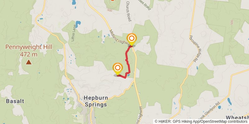 Dry Diggings Track alt 1 Map