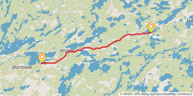 North Country Trail - Minnesota stage 34 Map