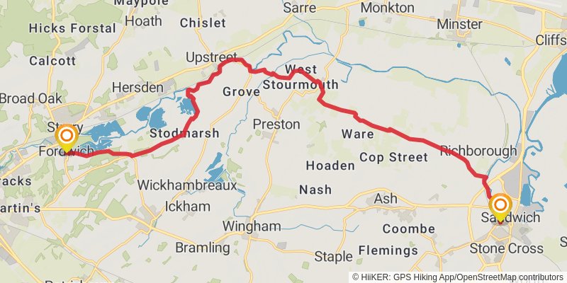 Stour Valley Walk - Kent stage 4 Map