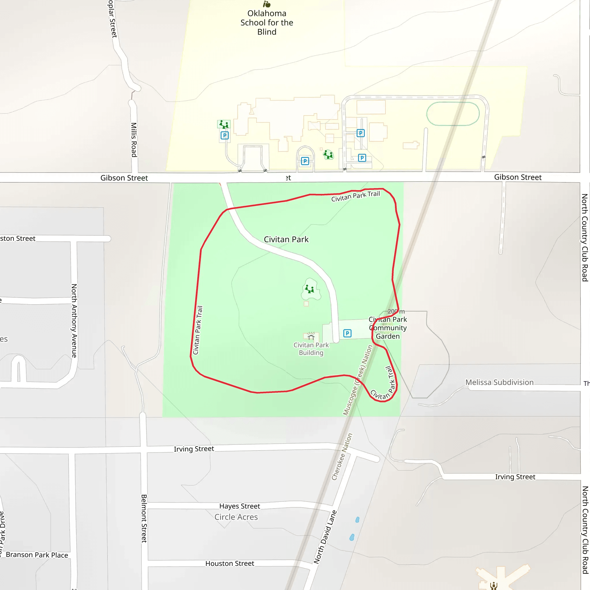 Civitan Park Loop mobile static map