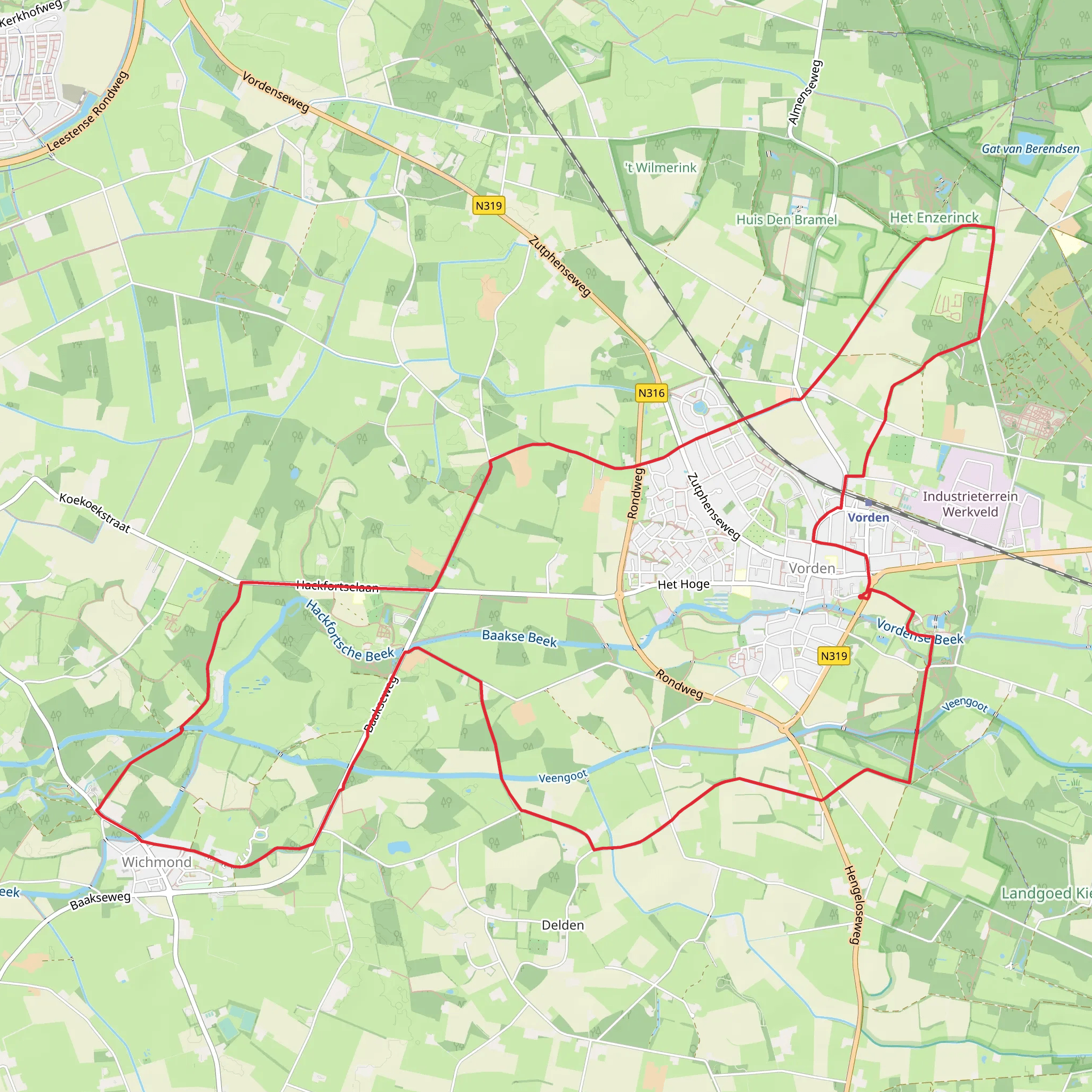 Trekvogelpad and Hackforste Enk Route mobile static map