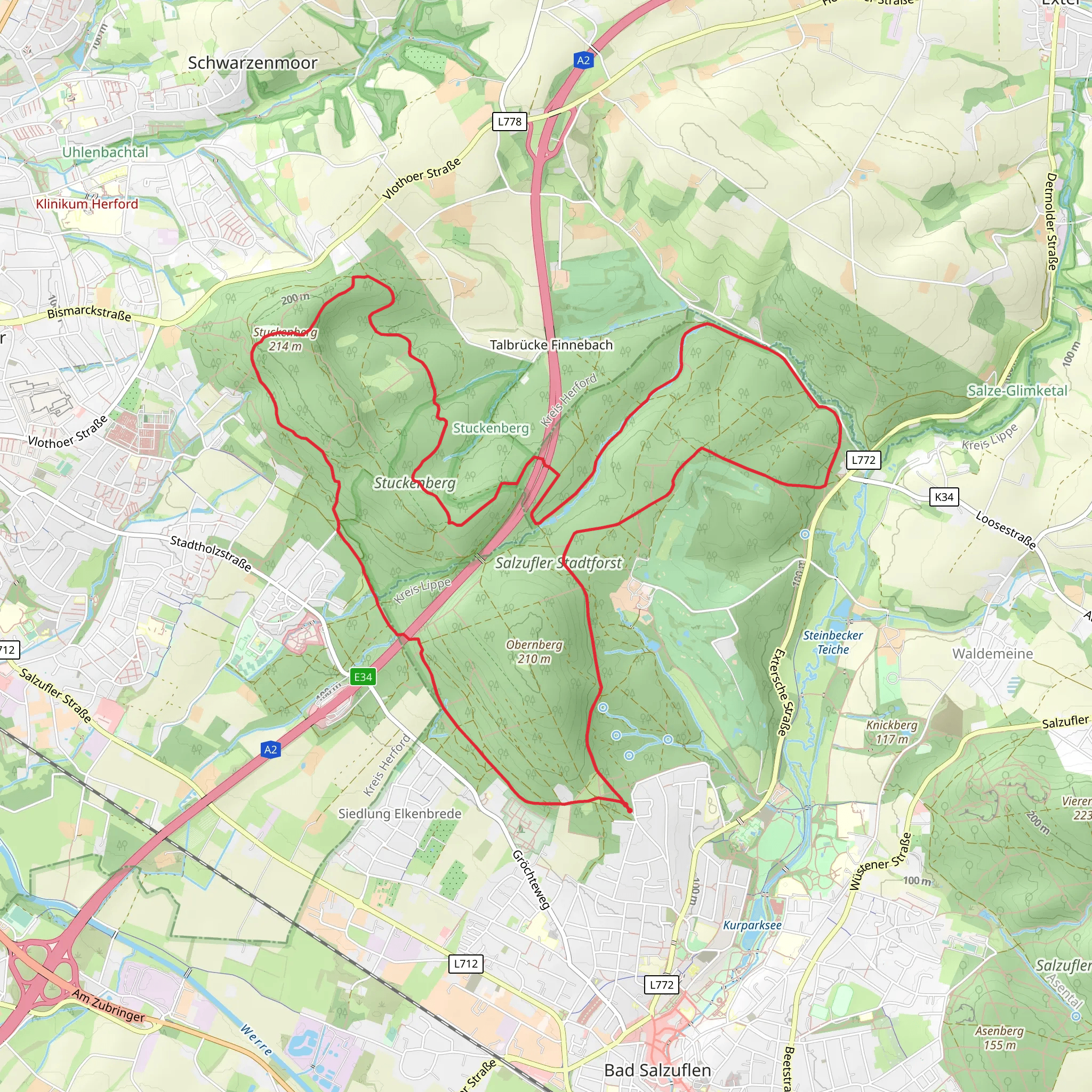 Bad Salzuflen Loop mobile static map