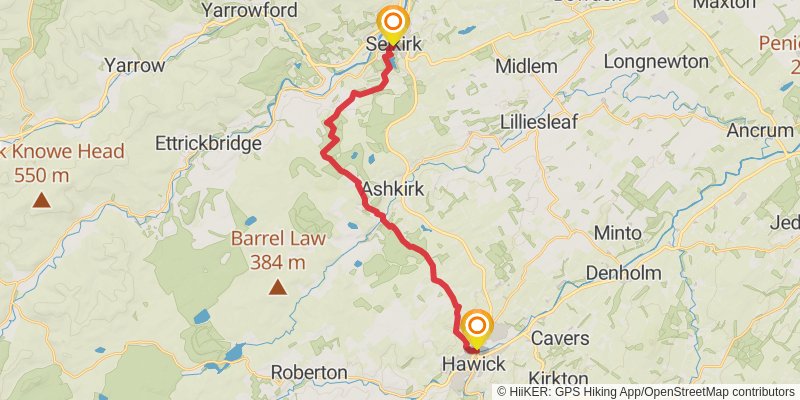 Borders Abbeys Way stage 4 Map