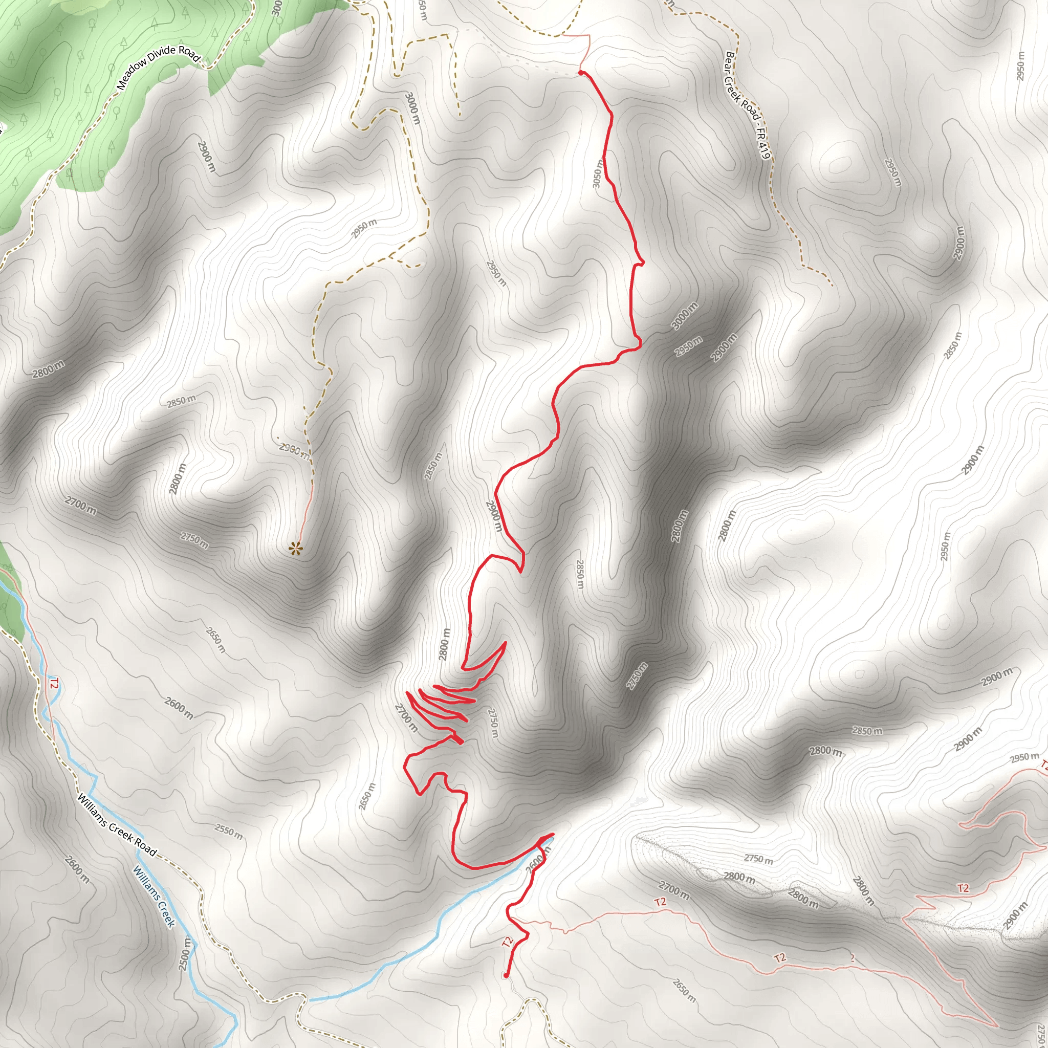 Horse Ranch Trail mobile static map