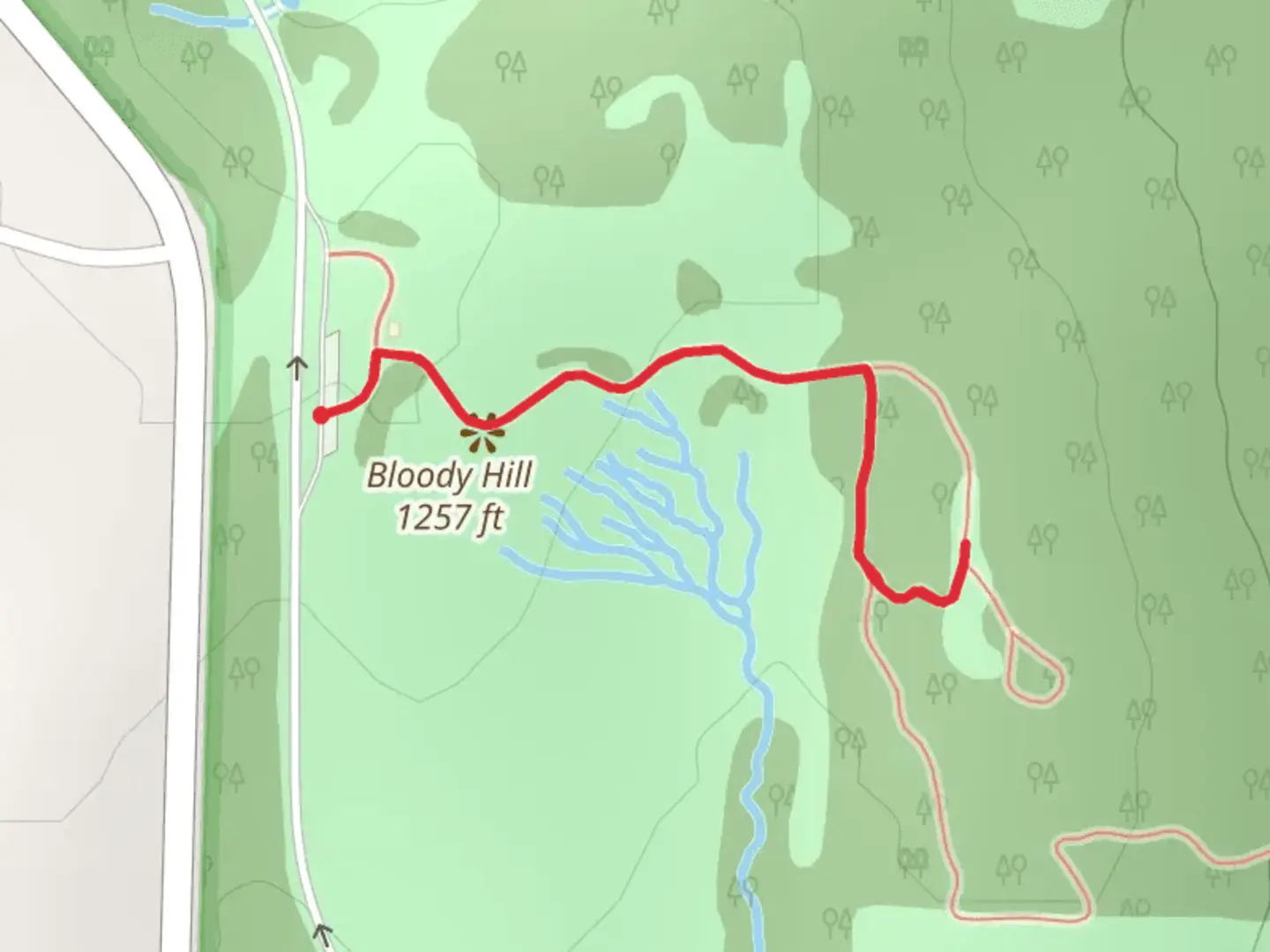 An image depicting the trail Totten's Battery and its surrounding area.